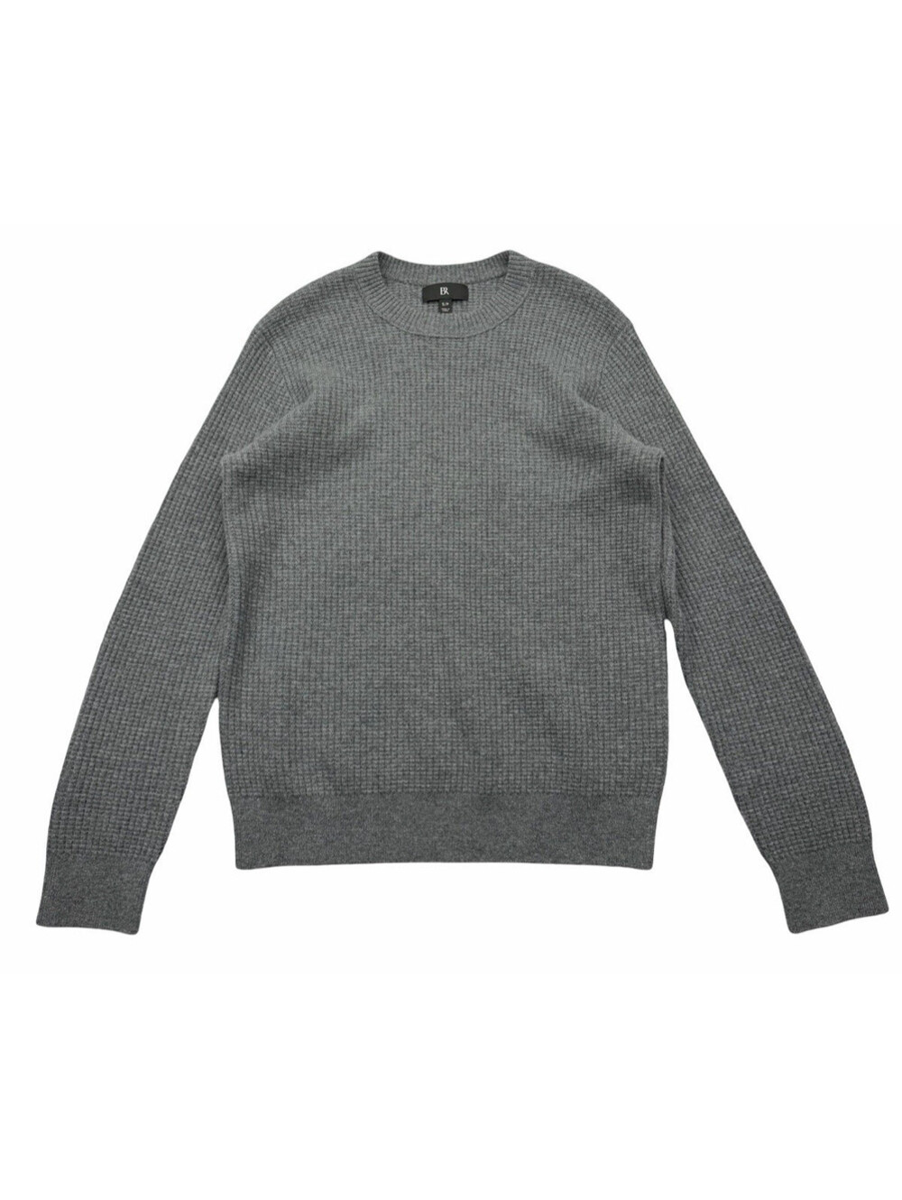 Banana Republic Men's Italian Wool Cashmere Waffle Knit Sweater Grey Size S